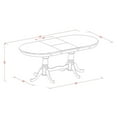 thumbnail image 5 of East West Furniture Plainville Wood Butterfly Leaf Dining Table in Black/Cherry, 5 of 5