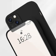 3 in 1 for iPhone 15 Case, Luxury Silicone Rubber Upgraded Lens Protection, Soft Microfiber Lining Shockproof Protective Slim Fit Phone Case Cover for iPhone 15, Black