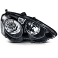 thumbnail image 3 of cciyu Headlight Assembly For Acura For RSX 2002-2004 Clear Lens Black Housing Clear Reflector Driver & Passenger Side Headlamps, 3 of 5
