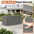 thumbnail image 4 of Nihsuao 260 Gallon Large Deck Box, Lockable Resin Outdoor Indoor Storage Box with Handles, Waterproof UV Resistant for Patio Furniture Cushions, Garden Tool, Pool Float, Gray, 4 of 7
