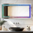 thumbnail image 2 of LUVODI 47.24x23.62 inch RGB LED Length Mirror Full Length Mirror with RGB Lights Diamond Mirror with Lights, Crystal Mirror Wall Mounted with 7 Color Modes, 2 of 15