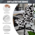 thumbnail image 5 of FKELYI Cow Print Office Chair Cover Computer Chair Covers Removable Chair Protector Slipcover Stretch Fabric Boss Chair Covers for Home Office Decoration, Large, 5 of 6