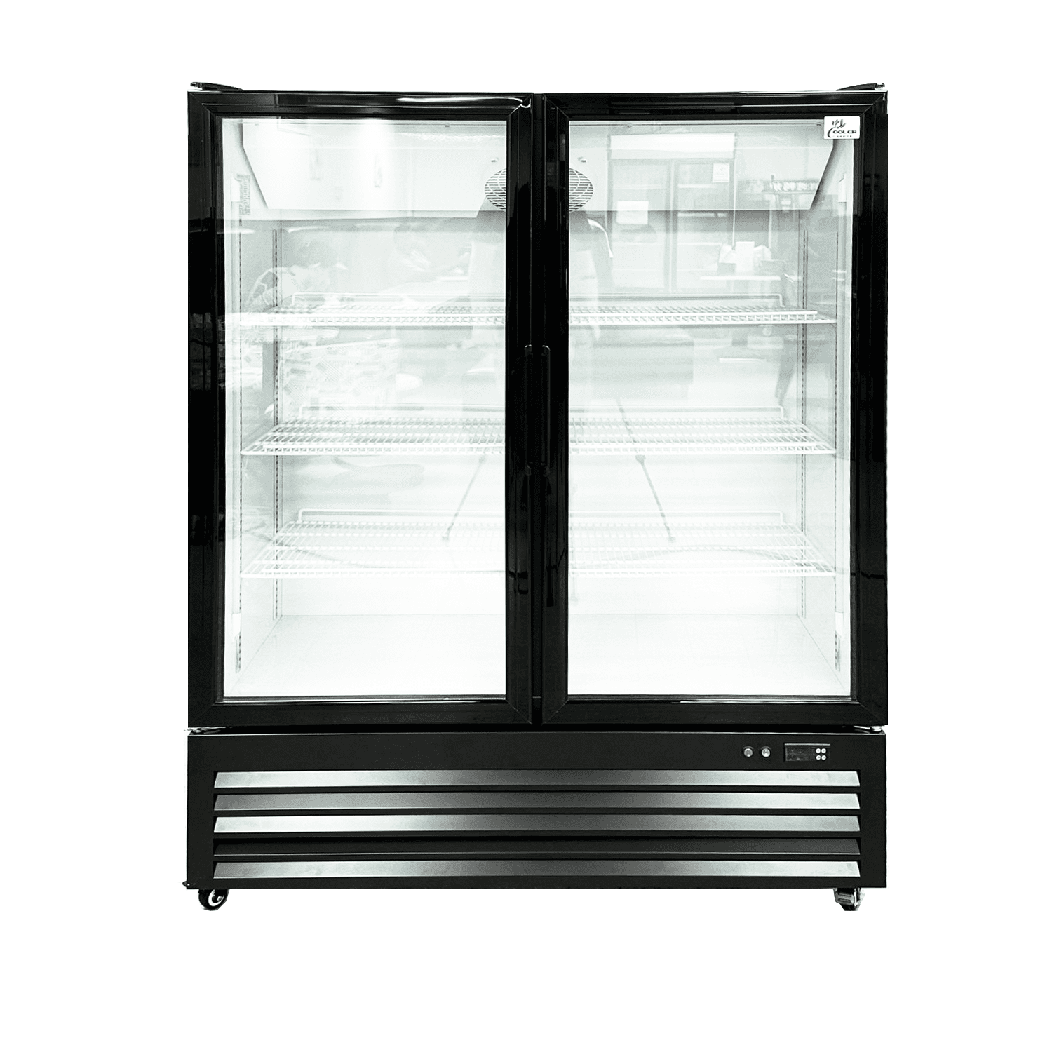 Cooler Depot 47 inchs 20.5 cu.ft, Commercial Merchandiser Refrigerator,2 Glass Door, NSF Certified.