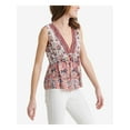 thumbnail image 3 of Lucky Brand Womens Cotton Printed Tank Top White XS, 3 of 4