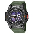 thumbnail image 1 of (Verde militar) Relojes para hombres Reloj de pulsera deportivo impermeable al aire libre militar Fecha Multifunción LED Cronómetro con alarma, Relojes digitales para hombres, Cara grande, Digital, 1 of 5