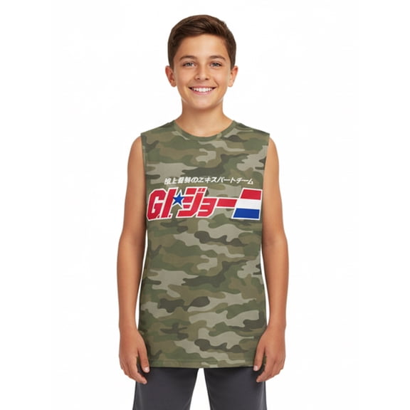 G.I. Joe Boys GI Joe Surf Team Graphic Muscle Tank Top, Sizes 4-18