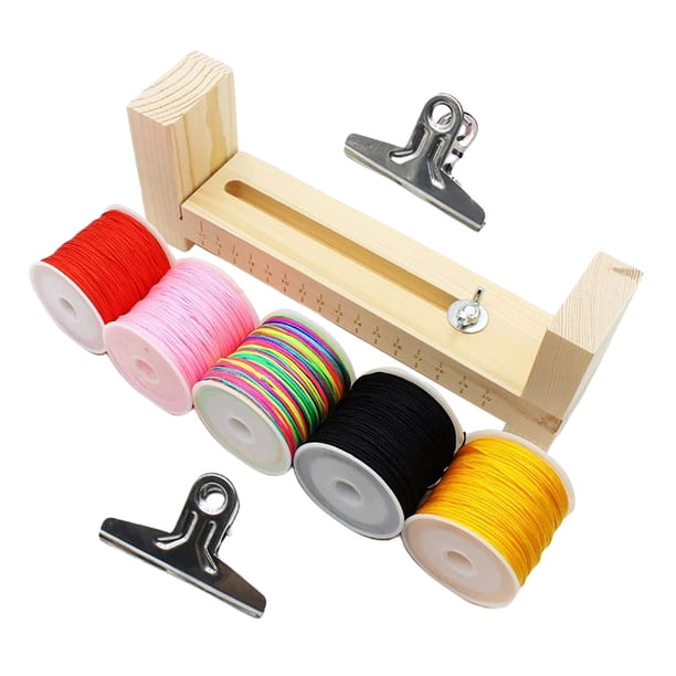 Plantilla ajustable para hacer pulseras de paracord, marco de madera - Trenzado de paracord B