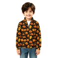 thumbnail image 3 of LTTVQM Halloween Sweatshirt for Boys Girls Cute Ghost Pumpkin Pattern Half Zip Stand Collar Cable Knit Long Sleeve Pullover Casual Warm Comfortable Outdoor Holiday Party Sweater Yellow 7-8 Year, 3 of 6