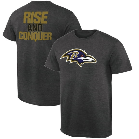 Men's Heathered Gray Baltimore Ravens Rally Logo T-Shirt