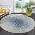 thumbnail image 3 of SAFAVIEH Evoke Vana Abstract Area Rug, Royal/Ivory, 5'3" x 5'3" Round, 3 of 9