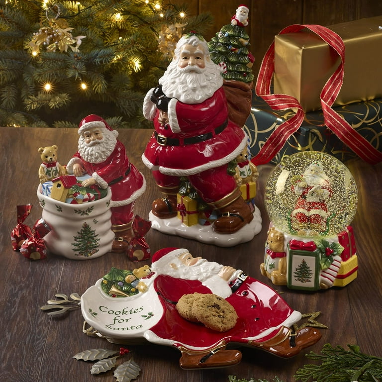 Spode Christmas Tree Collection Santa Candy Jar Figural