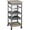 Grey, variant on White Kitchen Island Cart with Drawer and Storage Cabinet, Rolling Trolley Cart on Wheels for Small Space, 32.8L x 17.8W x 36H