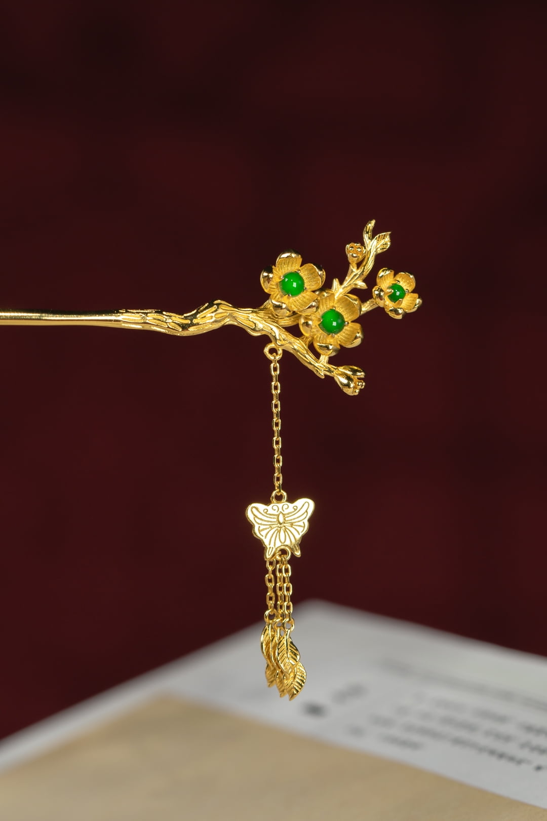 Gold-Plated Flower Hairpin, Gold