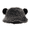 FX76_Dark Gray, variant on Women Faux Fur Plush Bucket Hat Cute Bear Ears Winter Fisherman Hat Thick Warm Fluffy Furry Bucket Hat Green One Size
