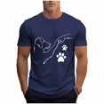 thumbnail image 2 of Fnnxeal Mens T-Shirts Grahpic Casual Summer Crew Neck Short Sleeve Dark Blue Shirts for Men Size 2XL, 2 of 6