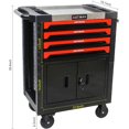 thumbnail image 4 of Trilenars 4-Drawer Rolling Tool Cart with Wheels,Metal Tool Storage Cabinets ,Large Capacity Heavy-Duty Secure Locking System Smooth Drawer Operation Tool Organizer Box,Black, 4 of 6