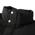 thumbnail image 6 of Busydd Mens Puffer Vest Sleeveless Zipper Button Puffy Vest Casual Lightweight Warm Winter Vest Oversized Solid Color Outerwear Vests Plus Size Vest Jacket with Pockets S-3XL, 6 of 8