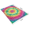 thumbnail image 4 of Colorful Rainbow Tie Dye Spiral Pattern Blanket,Comfortable Soft Flannel Throw Blanket,All Season,Warm Lightweight Blankets for Sofa Bed Couch Living Room Chair,40"x50", 4 of 4