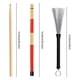 thumbnail image 3 of Juego De Baquetas De Tambor Cepillos De Alambre De Tambor Cepillos Retráctiles Varillas Rojas Bolsa De Almacenamiento De Baquetas De Tambor Para Amantes De La Música Acústica De Jazz Sweethay EL010451-00, 3 of 6