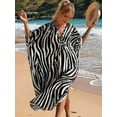 thumbnail image 6 of Women Animal Print Kaftan Dresses Plus Size Swimsuit Coverup 2025 Summer Bathing Suit Beach Dress  Print One Size, 6 of 8