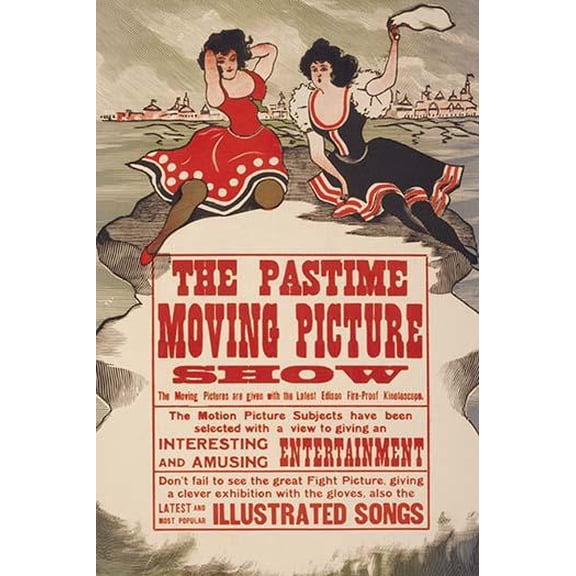 The Pastime moving picture show- Fine Art Canvas Print (20" x 30")