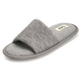 thumbnail image 2 of Floopi Women's Open Toe Soft Knit Slide W/Embroidery Stitch Jersey Insole Memory Foam Slipper, 2 of 5