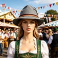 thumbnail image 5 of Levmjia Womens Bavarian Hat Traditional Oktoberfest German Flag Decor Lightweight Adjustable For Beer Festival Themed Party Halloween Costume Summer Daily Wear, 5 of 8