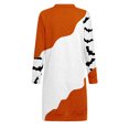 thumbnail image 4 of FRSASU Women'S Dress Clearance,Women Autumn Printing Causal Long Sleeve Bandage Drawstring Dress, 4 of 4