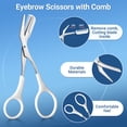 thumbnail image 6 of MORGLES Eyebrow Kit, 8 in 1 Eyebrow Trimmer Scissors, Tweezers for Women, Razor, Brush with Travel Bag, Tweezers Set for Women and Men, Professional Shaping Grooming Kit, 6 of 7