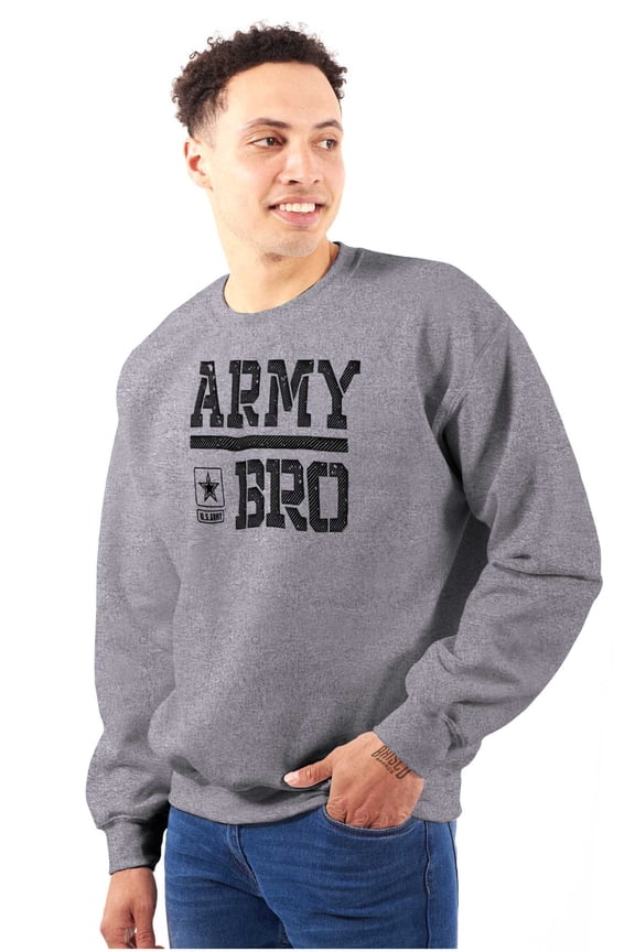 US Army Bro Military Star Logo Men's Crewneck Sweatshirt Brisco Brands S