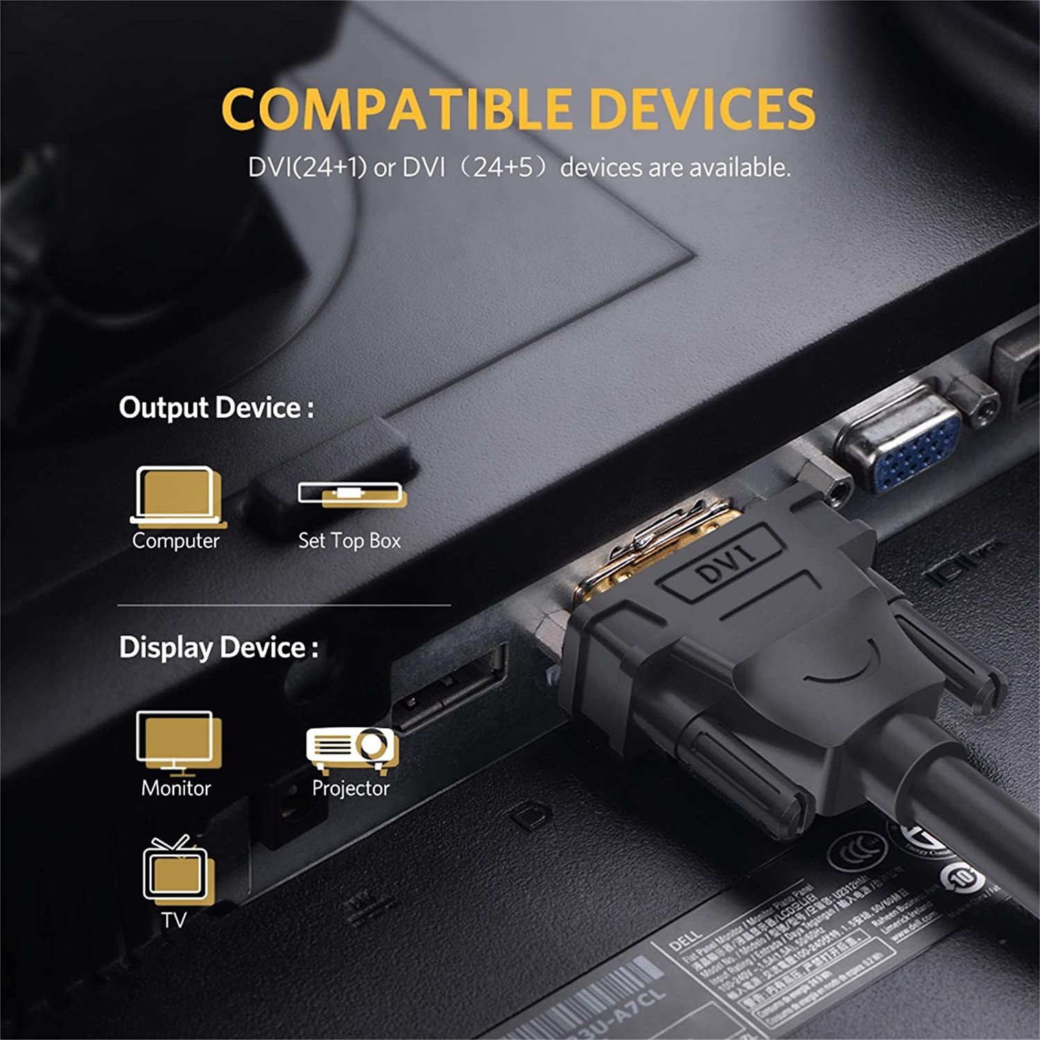 10' DVI-D Video Cable Black