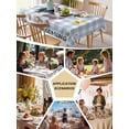 thumbnail image 5 of Spring Pig Table Cloth, Waterproof Tablecloth for Square Tables, Butterfly Botanical Floral Blue Plaid Reusable Washable Fabric Table Cover for Restaurant Kitchen Dining Tables 60"x60", 5 of 9