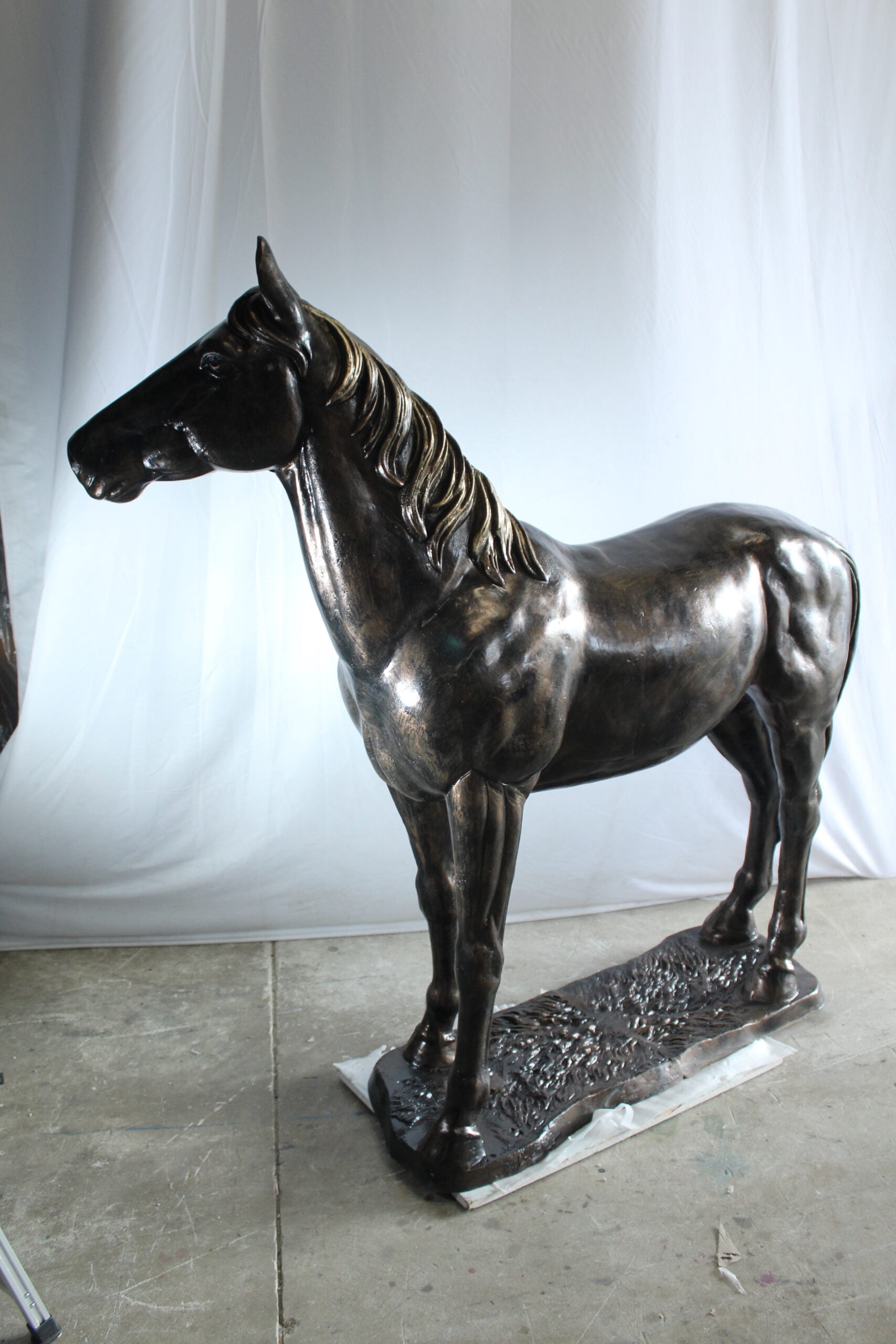 Nifao Majestic Aluminum Horse Statue Life Size Decorative Art – Garden Outdoor Decor Sculpture, 76"L x 19"W x 67"H