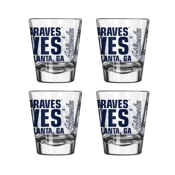 Logo Brands Atlanta Braves 4-Pack 2oz. Shot Glass Set