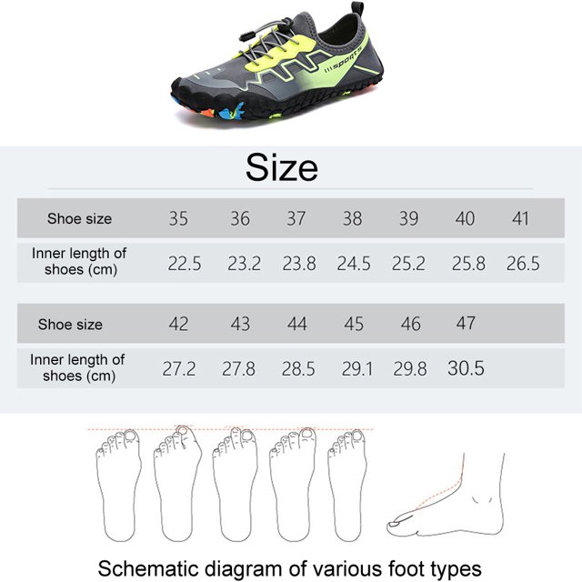 Zapatos Acuáticos Zapatos acuáticos antideslizantes, zapatos de agua transpirables para mujeres y hombres (verde fluorescente 36) Hugtrwg Para Estrenar