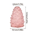 thumbnail image 7 of MYUNNIL Pinecone Shaped Glass Vase, 6" Conical Transparent Embossed Glass Flower Vase, Fall Farmhouse Floral Accessory for Home Mantel Table Office Shelf Decor, Pink, 7 of 7