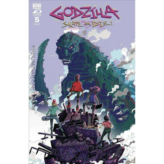 Godzilla: Skate or Die #5A VF ; IDW Comic Book