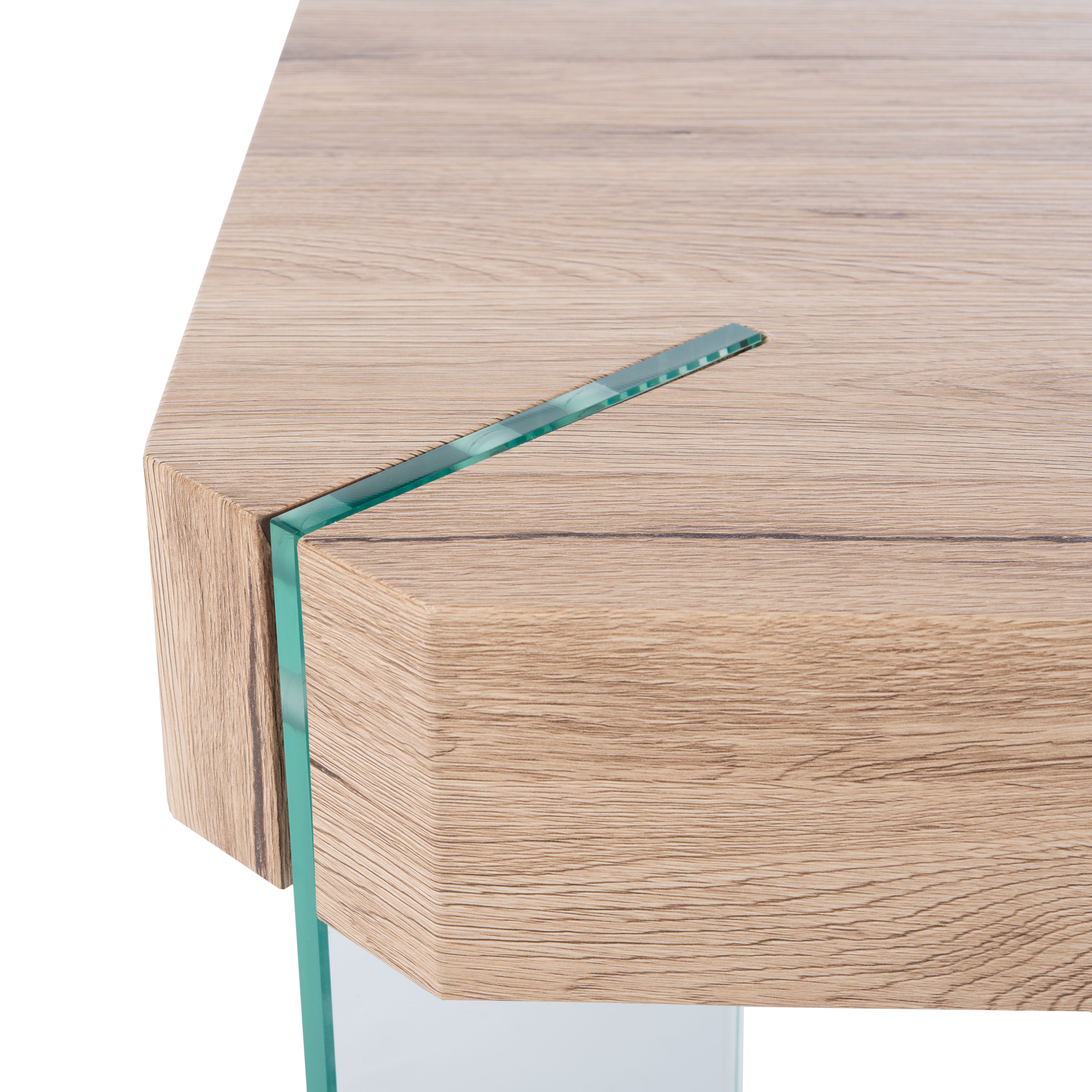 SAFAVIEH Katelyn Rect. Contemporary Glass Leg Coffee Table, Natural