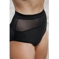 thumbnail image 4 of POGLIP Women's Black Black Mesh Splicing High Waist Bikini Set, 4 of 6