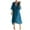 Navy, variant on TJAZFJPA Summer Dress for Women Women Summer Bohemian Casual Wrap V Neck Ruffle Cap Short Sleeve Belt A Line Pleated Hem Midi Sun Dress Stylish and Elegant V Neck Dress Green Maternity Dress