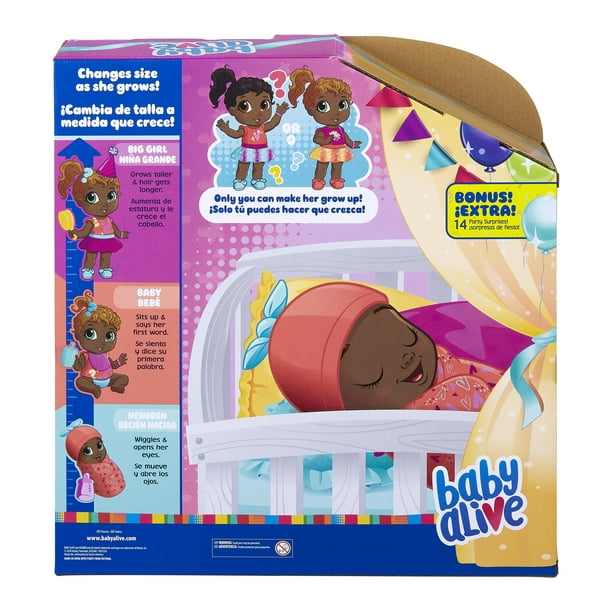 Subdividir Prematuro Psicologicamente Baby Alive Baby Grows Up Walmart Exclusive, 1 Growing Doll Toy, 14 Party  Surprises - Walmart.com