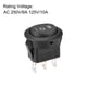 thumbnail image 3 of Interruptor de palanca redondo negro para barco, coche, marino, 3 pines ON/OFF/ON AC 250V/6A 125V/10A, 2 piezas, 3 of 4
