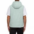 thumbnail image 6 of Busydd Mens Hooded Vest Trendy Solid Color Front Pockets Sleeveless Zip Up Fall Jackets M, 6 of 10