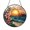Acrylic 3.5 Inch, variant on Fantasy Beach Sunset Stained Glass Suncatcher, Decorative Coastal Window Hanging Art, Ocean Inspired Glass Panel for Home Window Decor