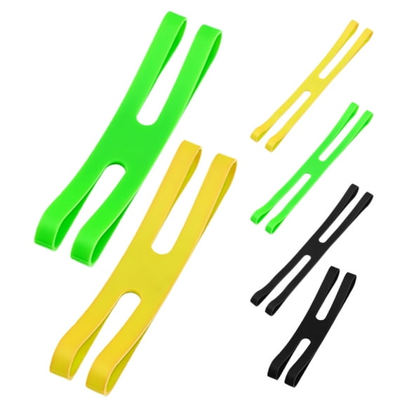 Miangastore Silicone Band Black 6Pcs 4.8X0.9X0.2In