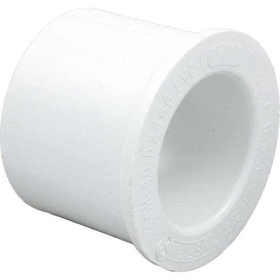 Westlake Pipe & Fittings Bushing, 1 1/2 x 1 in, Schedule 40,White 437211BC