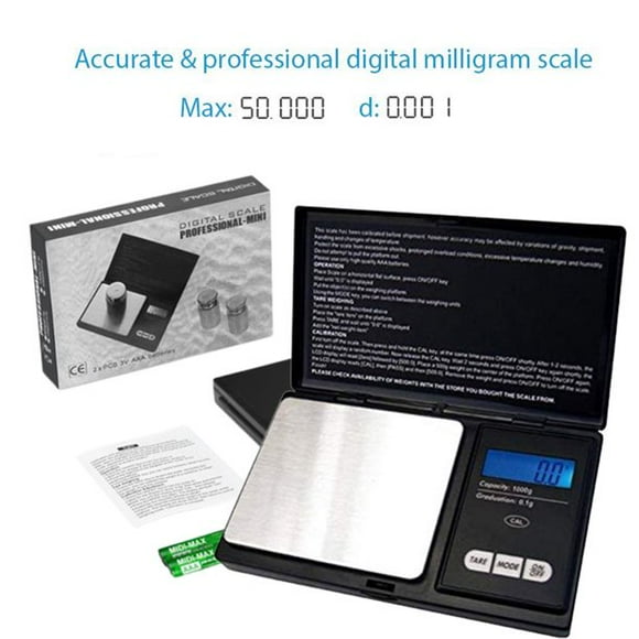 Pocket Digital Scale of 100g and 0.01g accuracy for Food, Herb, Weed, Jewelry, Medicine, Coffee Measurement.(Black)