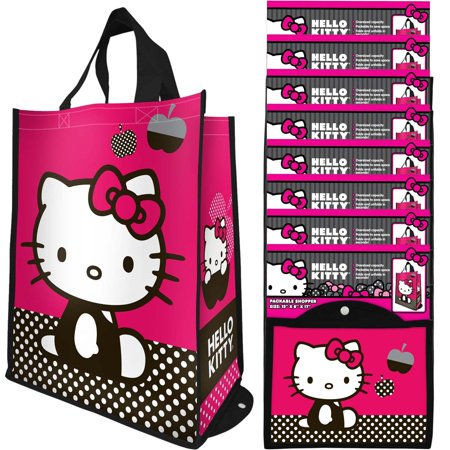 vandor 8 pack reusable tote bags for kids bulk set foldable with