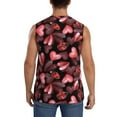 thumbnail image 4 of Goofa Ladybugs and Red Hearts Printed Men's Sleeveless T-Shirt - Athletic Gym Workout Tank Top for Men - Moisture-Wicking, UPF 30+ Quick-Dry Muscle Tee-, 4 of 8