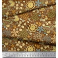 thumbnail image 2 of Soimoi Georgette Viscose Fabric Heart & Floral Artistic Printed Craft Fabric by The Yard 42 Inch Wide, 2 of 3